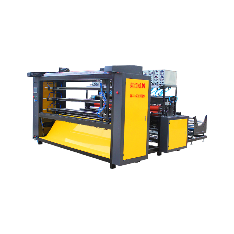 Ultrasonic slitting and cross cutting machine (three knives)